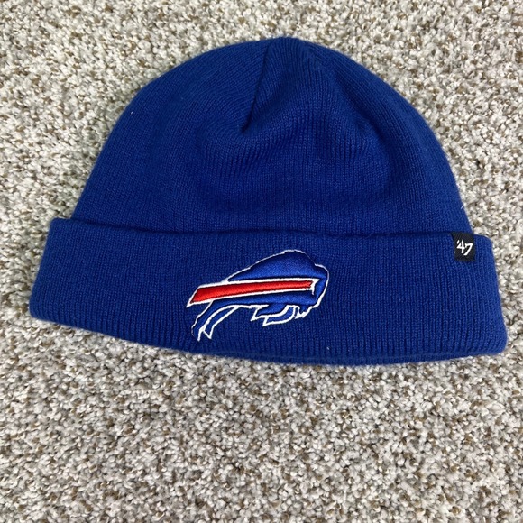 '47 Brand Other - 47 Brand Buffalo Bills Beanie Hat Royal Blue Knit Cuffed Winter Cap NFL Logo
